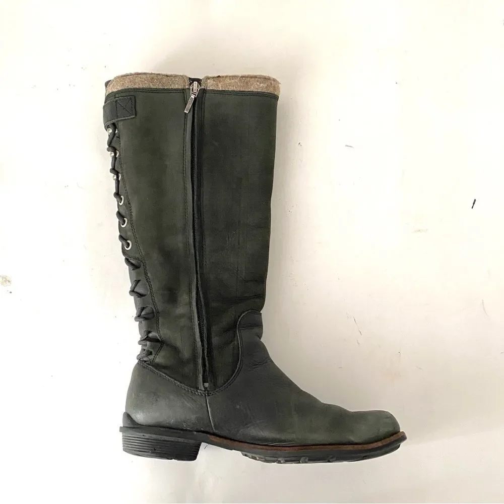 UGG Women’s Smithfield tall suede leather lace-up winter riding boots Sz 7.5